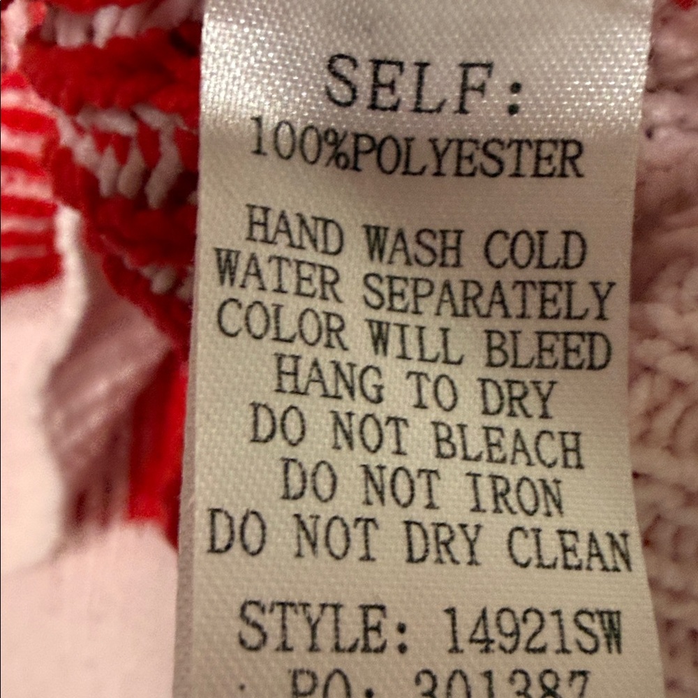 idem Ditto checkered chenille knitted long sleeve cropped sweater sz Sm - Picture 11 of 11